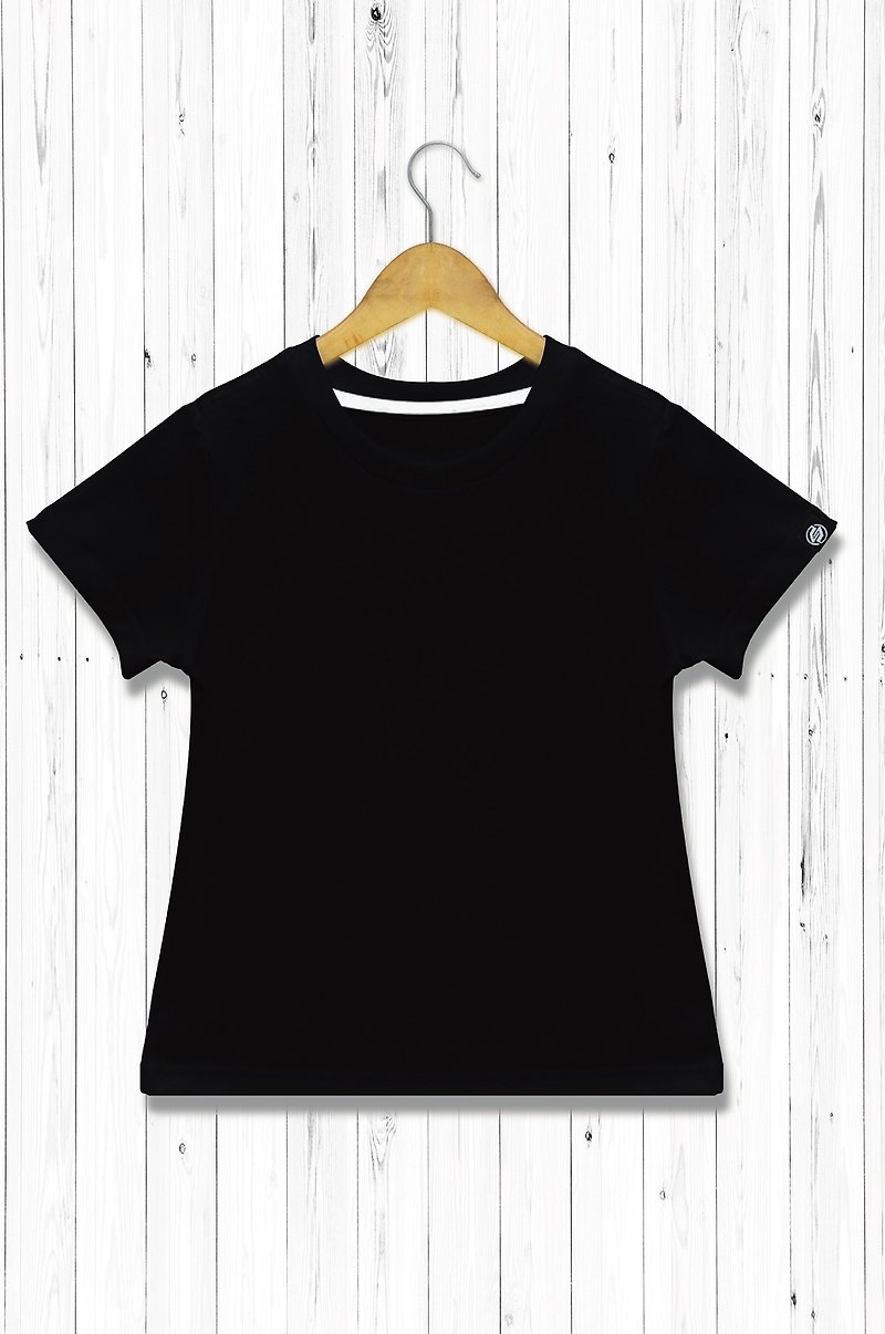 STATELYWORK Plain Blank T-Children's Wear-Black - อื่นๆ - ผ้าฝ้าย/ผ้าลินิน สีดำ