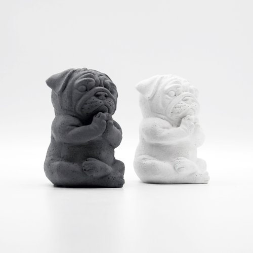 壹叄叄壹 Cementer No.1331 YOGA PUG Aroma Stone I 巴哥犬擴香石 I 手作香氛 I 附精油-