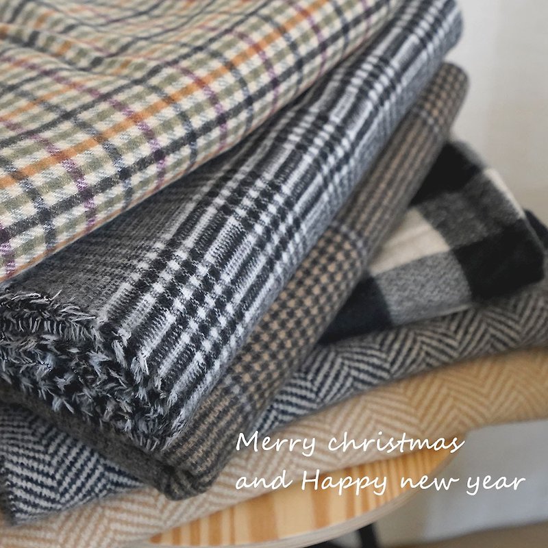 [Gift] Classic plaid scarf houndstooth large shawl fast shipping with exquisite packaging - ผ้าพันคอถัก - ไฟเบอร์อื่นๆ 