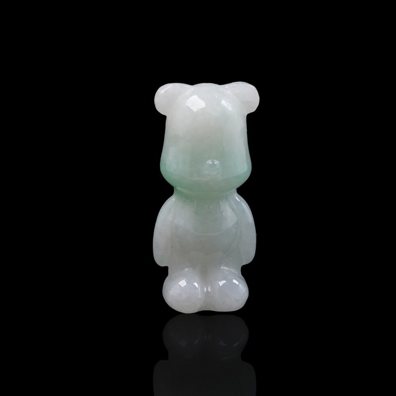 飄綠翡翠熊熊 | 天然緬甸玉A貨翡翠 | 送禮 - 金工/飾品 - 玉石 綠色