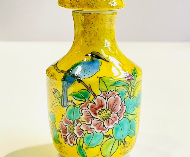 【SEAL限定商品】 花瓶 九谷焼 飾壷） 色絵双雅譜 派手やか (造) 浅蔵五十吉 （九谷 壺 工芸品