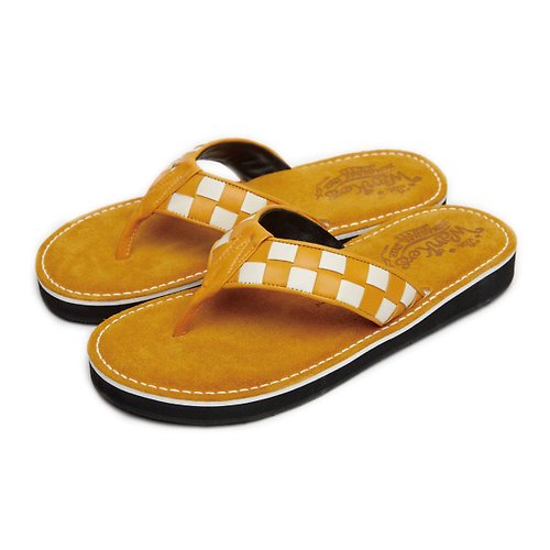 Knockout Shop 【Knockout】Wankers Checkerboard filp flop yellow