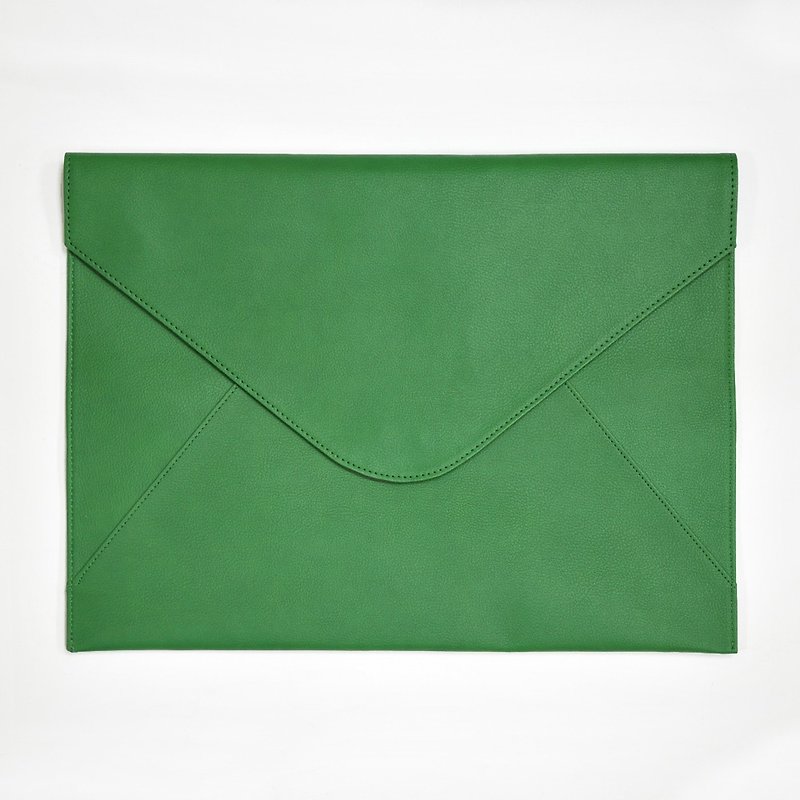 Bellagenda 13 inch tablet Bag, Document Envelope, Sleeve Notebook Case Green - Laptop Bags - Faux Leather Green