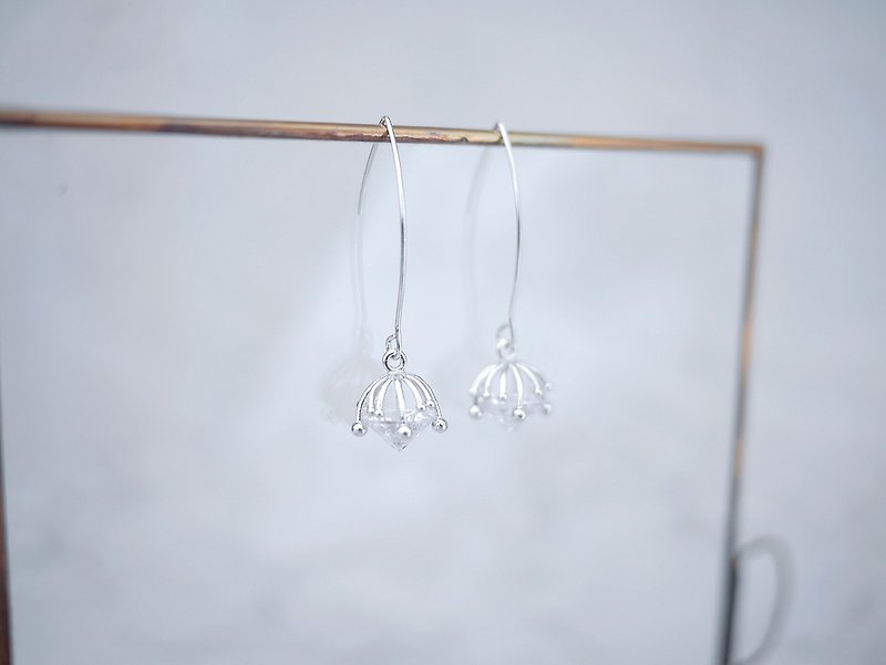 innocence series-platinum colour dandelion seeds - Earrings & Clip-ons - Copper & Brass 