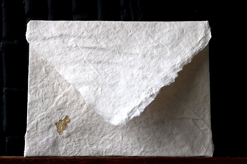 Handmade Paper Envelope/Gold Leaf - Envelopes & Letter Paper - Paper White