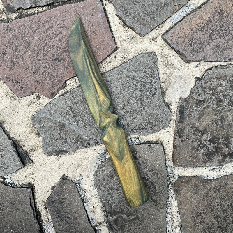 我販劍　妖刀　樂藥　綠檀收藏藝品　匕首木刀小刀　魔劍紙鎮 - 擺飾/家飾品 - 木頭 綠色