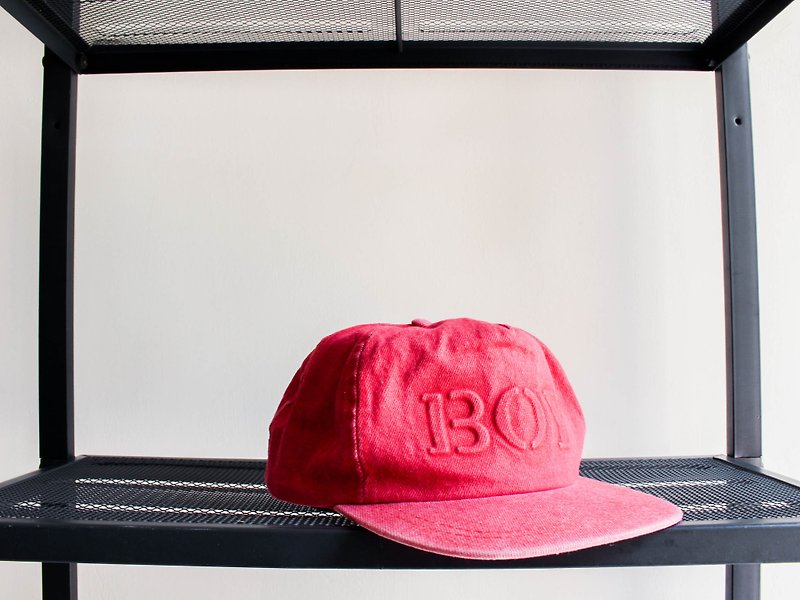 リバーヒル - 愛アンティーク赤い火の河津夏のシーズンには、キャップ/野球帽をピークに達した5ドームベンの野球帽をカット - 帽子 - コットン・麻 レッド