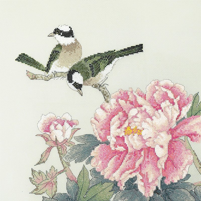 【Peony Garden】Chinese Art - Cross Stitch Kit | Xiu Crafts - Knitting, Embroidery, Felted Wool & Sewing - Thread Multicolor