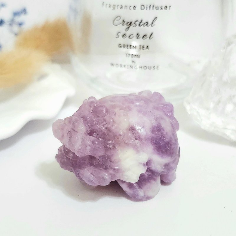 絲綢紫螢石龍龜/得人緣之水晶 - 擺飾/家飾品 - 水晶 紫色