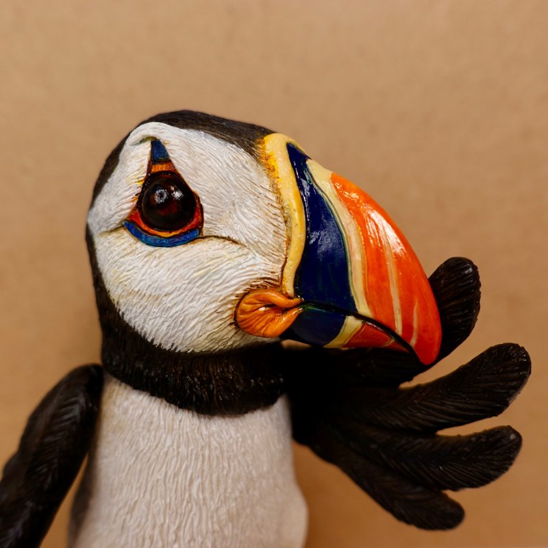 【Puffin】movable joints doll - Stuffed Dolls & Figurines - Resin Black