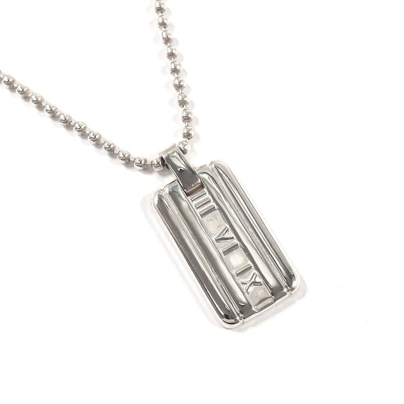 【日本直送 中古美品】ティファニー TIFFANY&Co. ネックレス アトラス プレート ボールチェーン シルバー925 - 項鍊 - 純銀 銀色