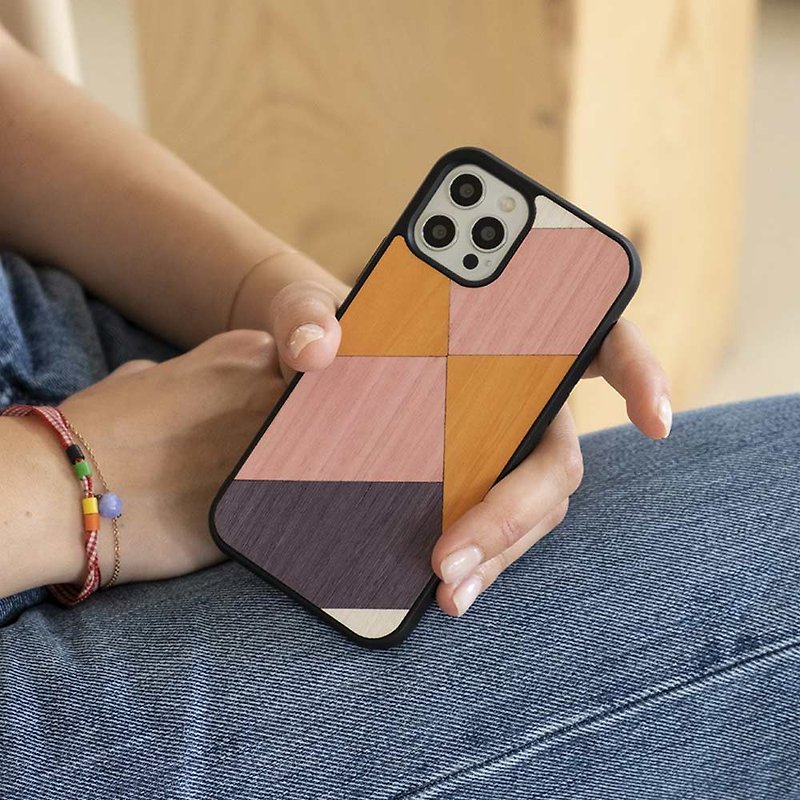 WOOD'D Phone Case - Twist Pink Cover - Phone Cases - Wood Multicolor