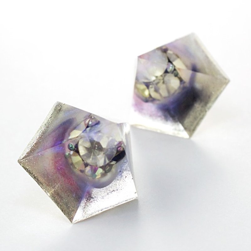 Pentagon Earrings (Elysium) - Earrings & Clip-ons - Other Materials Multicolor