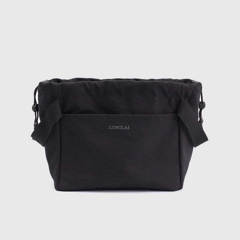 LLL CANVAS ORGANIZER BAG-BLACK - 化妝包/收納袋 - 其他材質 黑色