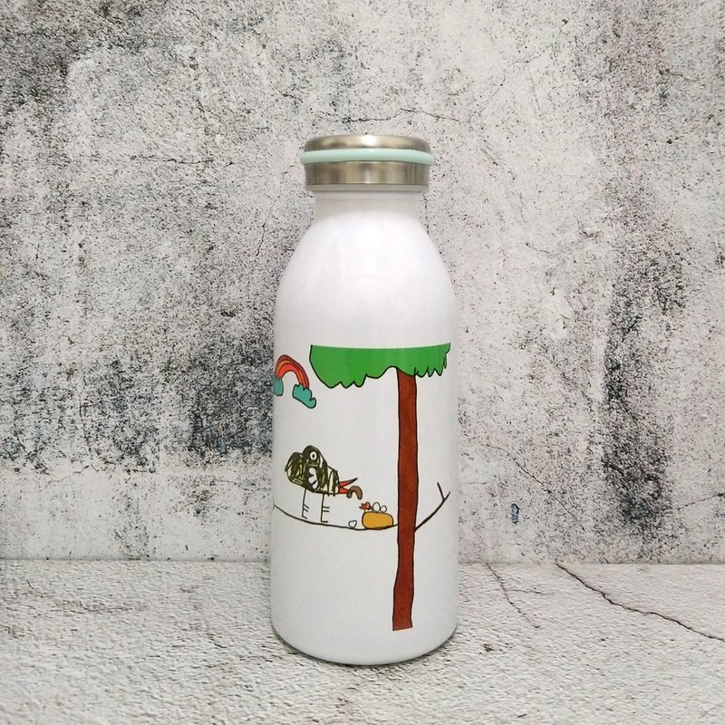 (現貨商品)早起的鳥兒有蟲吃304不銹鋼真空保溫牛奶瓶350ML - 保溫瓶/保溫杯 - 不鏽鋼 多色