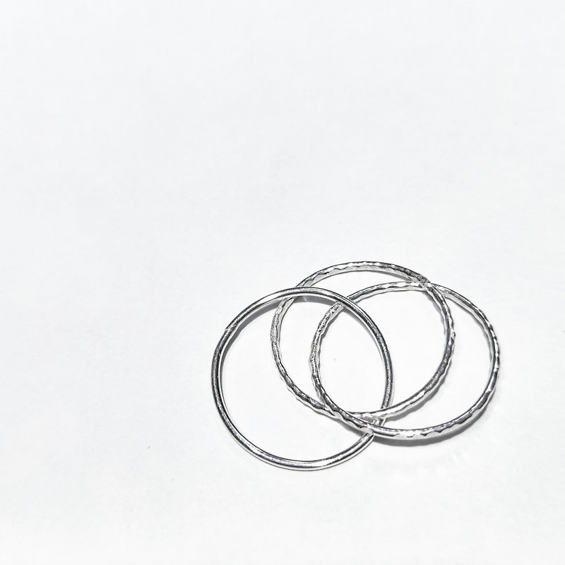European and American ultra-fine three rings • Sterling silver ring • Original designer - General Rings - Other Metals 