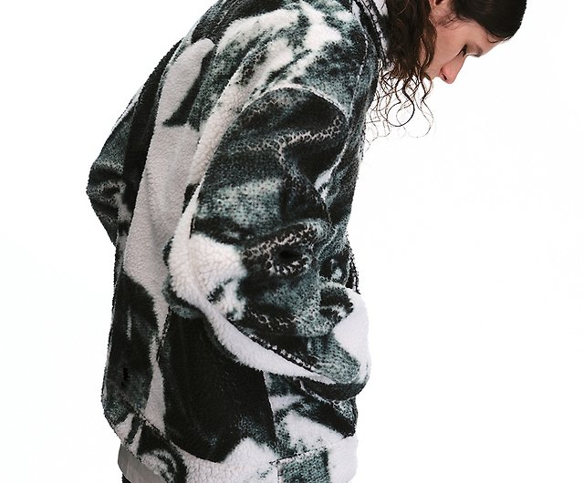 NUTEMPEROR Umbra Project 065 lambskin abstract print oversized