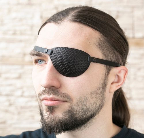 Migharda Leather Eye Patch | Snake Eye Patch | Dragon Eye Patch | Black Eye Patch