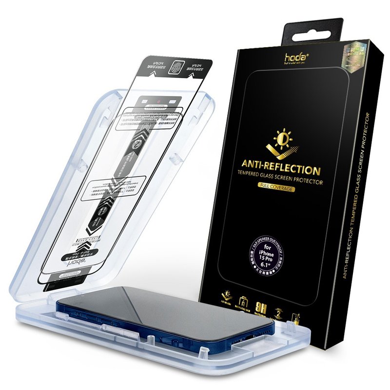 hoda AR anti-reflective glass protector for iPhone 15/15 Plus/15 Pro/15 Pro Max - Phone Accessories - Glass Transparent