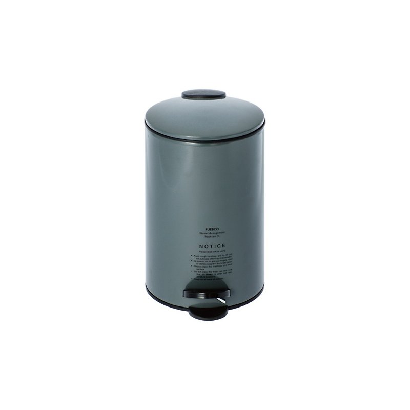 TRASHCAN Gray simple home with lid trash can / gray - Trash Cans - Stainless Steel Gray