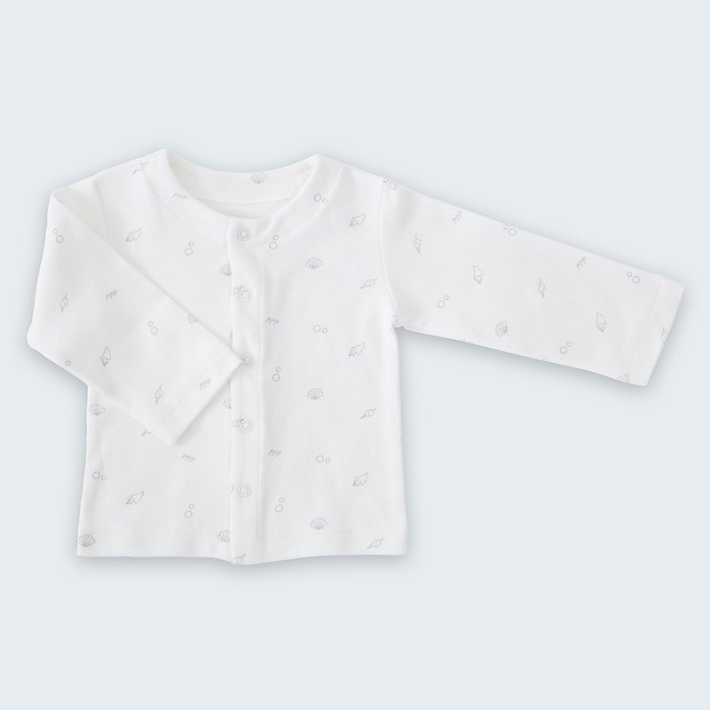 [Deux Filles Organic Cotton] Baby Jacket 3~6 Months (Gray Print) - Coats - Cotton & Hemp Gray
