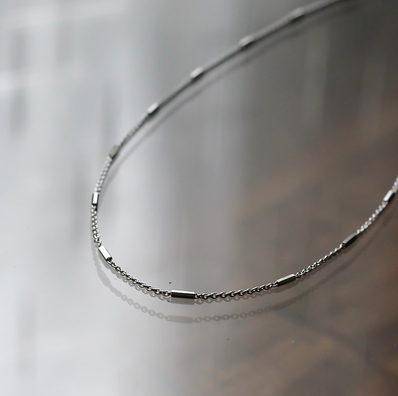 Simple and chic sterling silver Cable Chain - สร้อยคอ - เงินแท้ สีเงิน