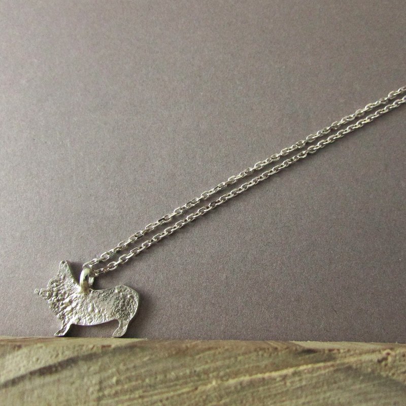 dog necklace_小狗項鍊 | 925銀 限量 汪星人 動物 毛孩 毛小孩 - 項鍊 - 銀 銀色