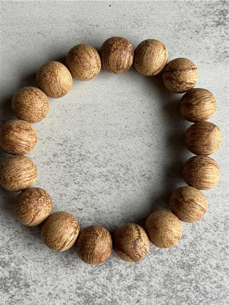 [Heavy round bead type] Wild Kalimantan single circle bracelet 12mm (5-6 grams) - Bracelets - Wood 