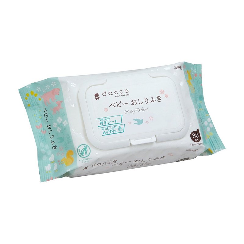 厚型濕紙巾(含蓋)80枚入 - 媽媽包 - 其他材質 白色