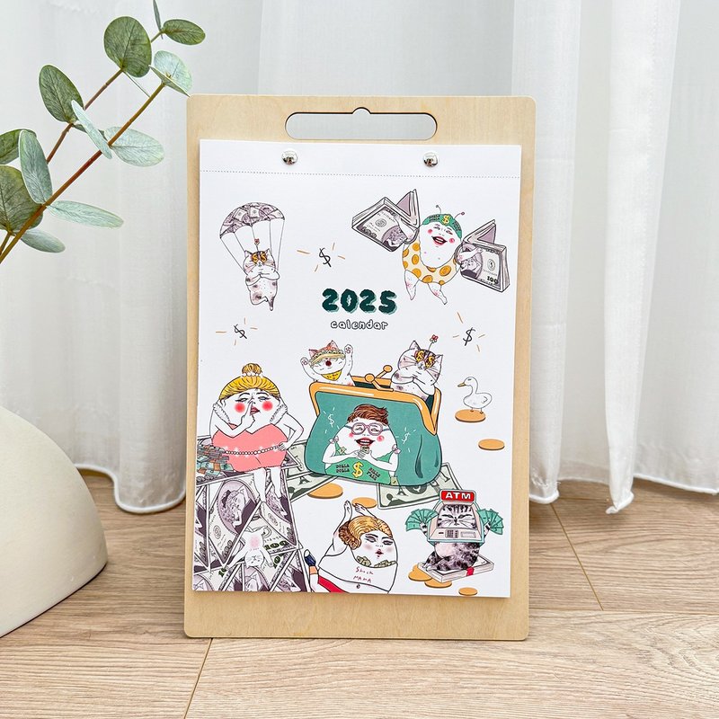 2025 Wall Calendar All about money (Taiwan, Hong Kong and Macao three versions) - ปฏิทิน - กระดาษ ขาว