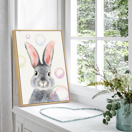 スペシャル特典 水彩画 原画 うさちゃんのかわいい花瓶 （628