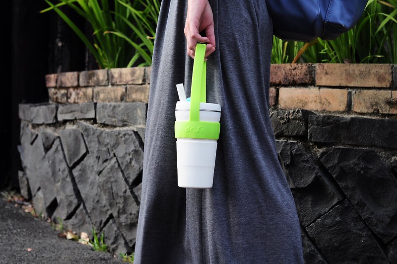 【dr.Si Silicon Baoqiao】Take it well-Beautiful scenery drink bag on a good day - Beverage Holders & Bags - Silicone Green
