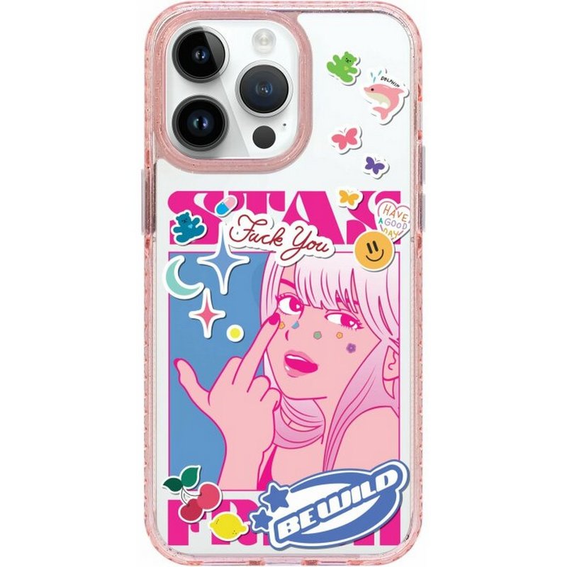 少女系列Pop Art Dream iPhone16三星Z Fold6氣墊鏡面手機殼 - 手機殼/手機套 - 塑膠 多色