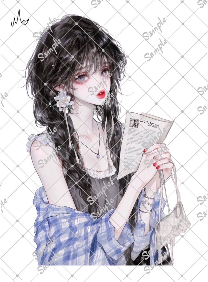 オリジナル人物ステッカー - 貼紙 - 紙 