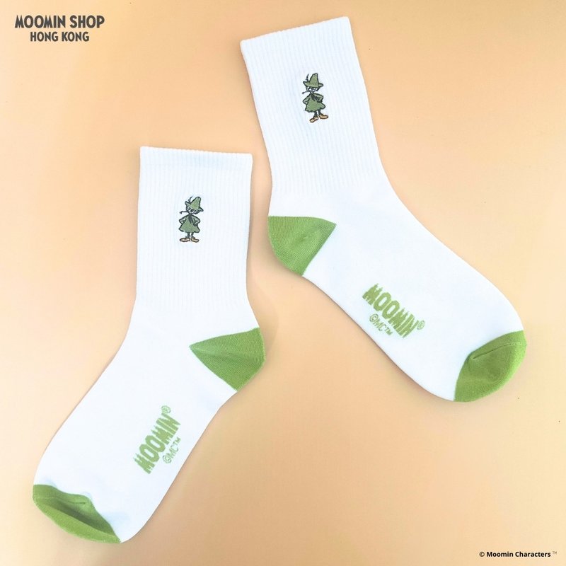 姆明棉質刺繡襪子 - 史力奇 230740 - 襪子 - 棉．麻 白色