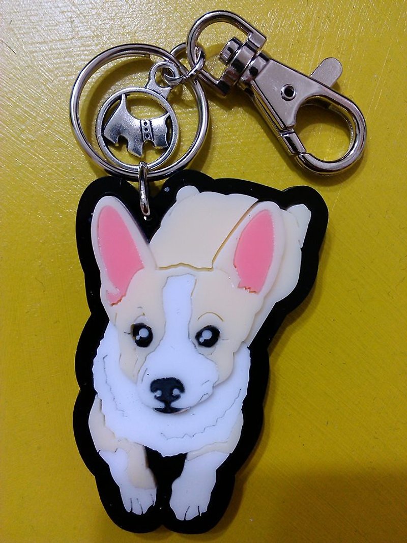 Lectra duck dog ♣ ♣ color (custom) Exclusive Boutique key ring / necklace [Corgi articles] - ปลอกคอ - อะคริลิค 