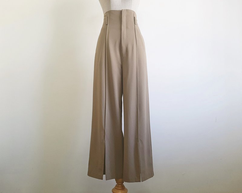 Vintage Brown Wide Leg Pants - Men's Pants - Other Materials Brown