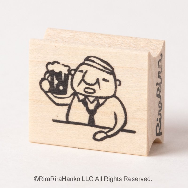 Little Uncle Chief Iwai [Cheers]*Rubber Stamp*R243 - ตราปั๊ม/สแตมป์/หมึก - ไม้ 