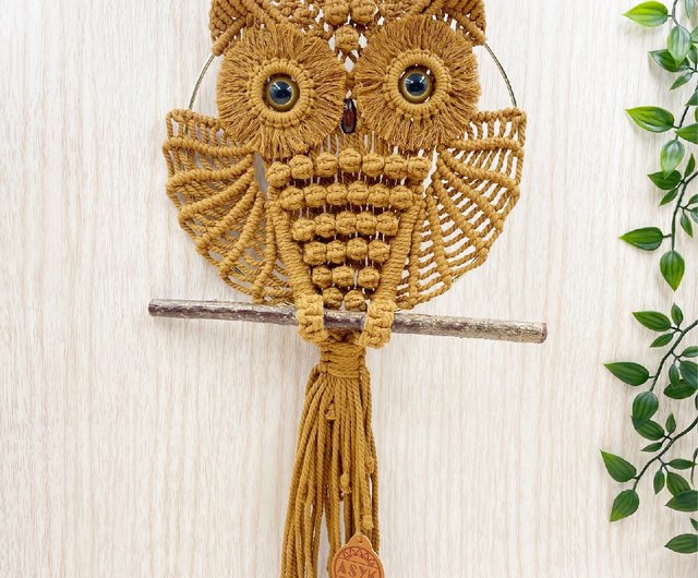 DIY: MINI OWL ORNAMENT, MACRAME OWL TUTORIAL