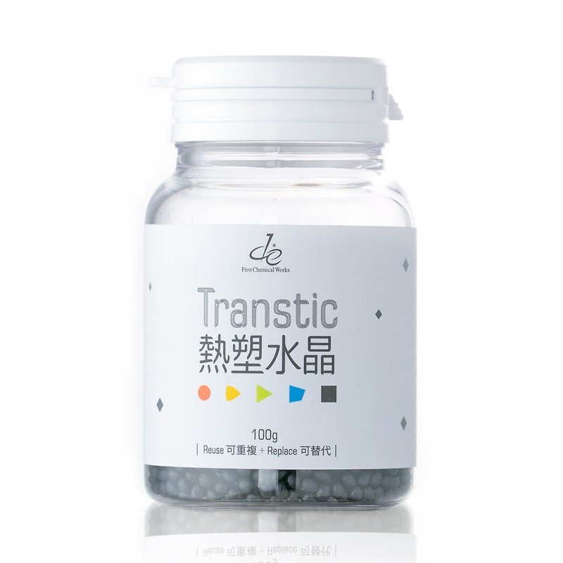 Transtic Thermoplastic Crystal (Black) Transformation Clay Crystal Clay Creates Plastic Clay - Other - Plastic Black