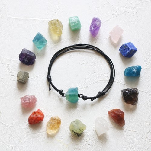 Vermeer Jewellery 天然水晶 天然水晶手鍊 礦石手環 水晶手繩 情侶手繩 朋友手繩 黑/啡/米色