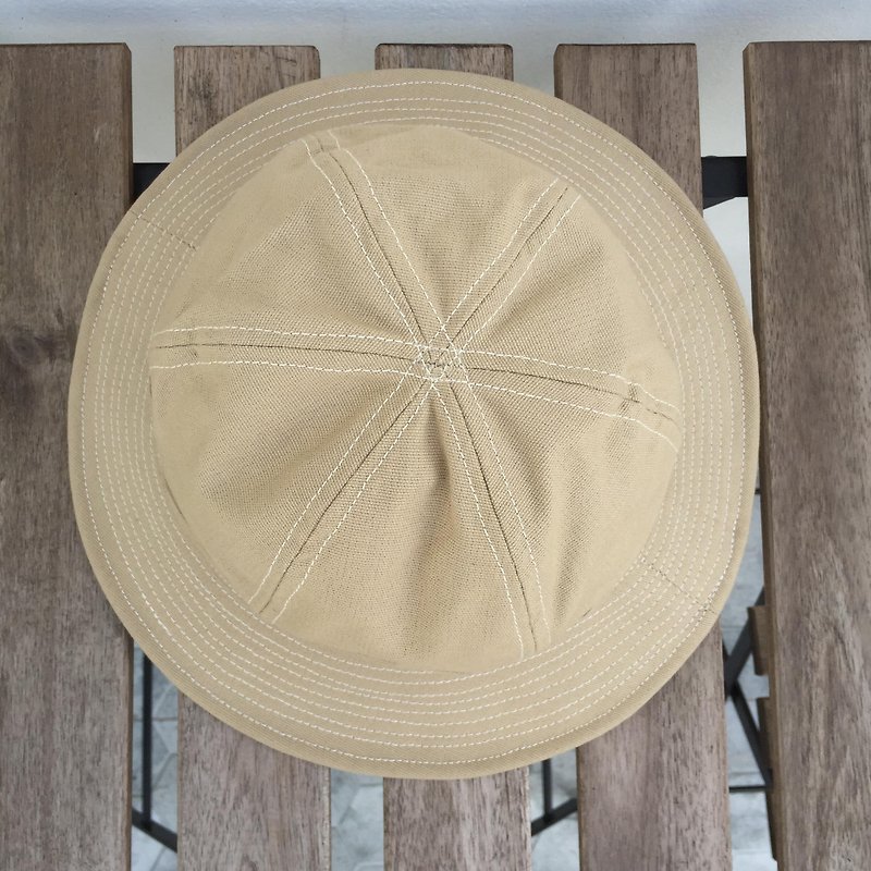 Beige canvas bucket hat /Daisy mae /Daily use - Hats & Caps - Other Materials Khaki
