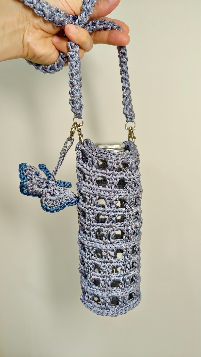 絲光蝴蝶吊飾  為您的包包增添美麗色彩 - 吊飾/掛飾 - 棉．麻 藍色