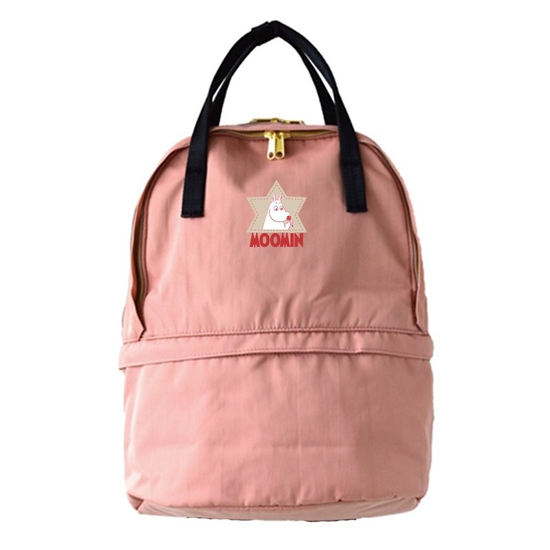 Moomin Moomin authorized - double backpack (pink) - กระเป๋าเป้สะพายหลัง - เส้นใยสังเคราะห์ สีแดง