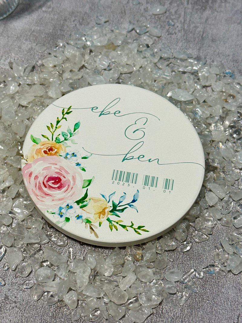 Personalised printing coaster events souvenirs gift set - Coasters - Pottery White