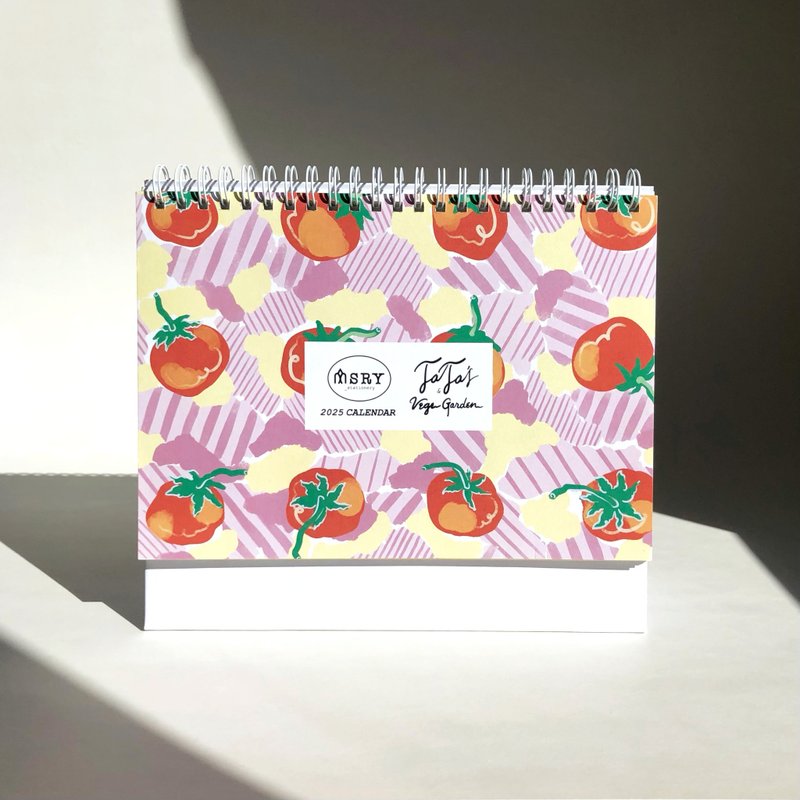 2025 Desk Calendar FaFa’s Fruit and Vegetable Garden + Free Vacation Stickers - ปฏิทิน - กระดาษ หลากหลายสี