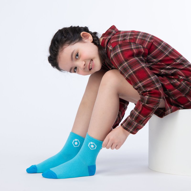 敏感肌ok Coolmax親子襪 冰雪藍 吸濕排汗 抑菌除臭 襪子 台灣製 - 襪子 - 其他人造纖維 粉紅色