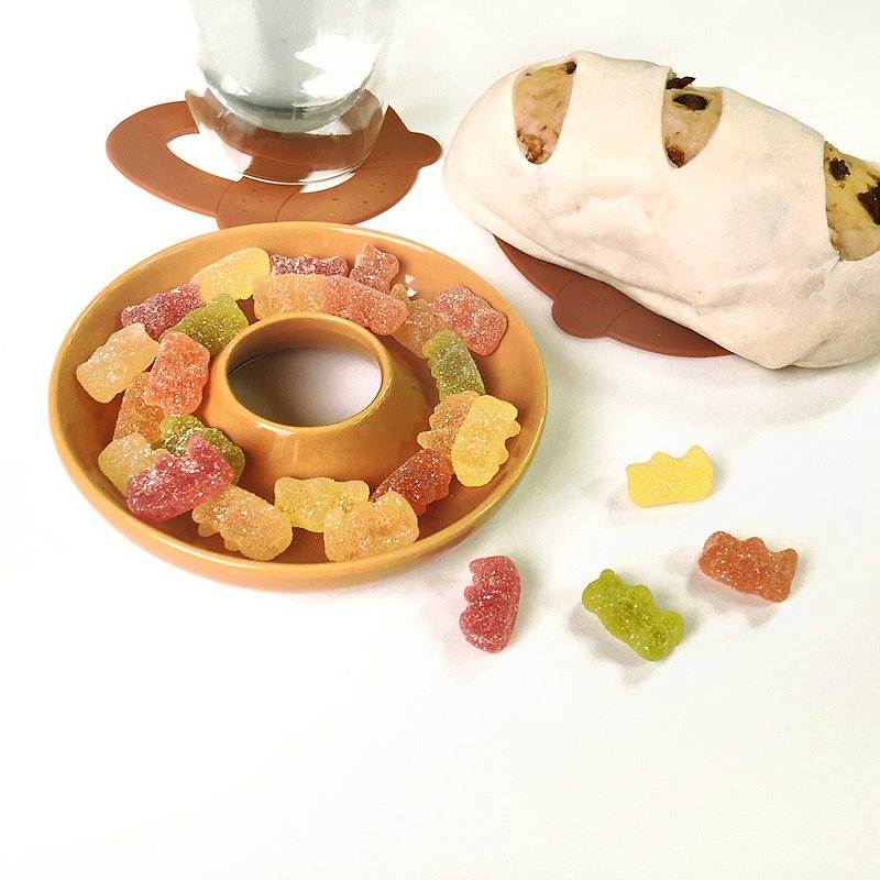 Lucky Bag-Kitchen Time Lucky Bag Set, E2D-GD2020T1 - Small Plates & Saucers - Silicone Brown