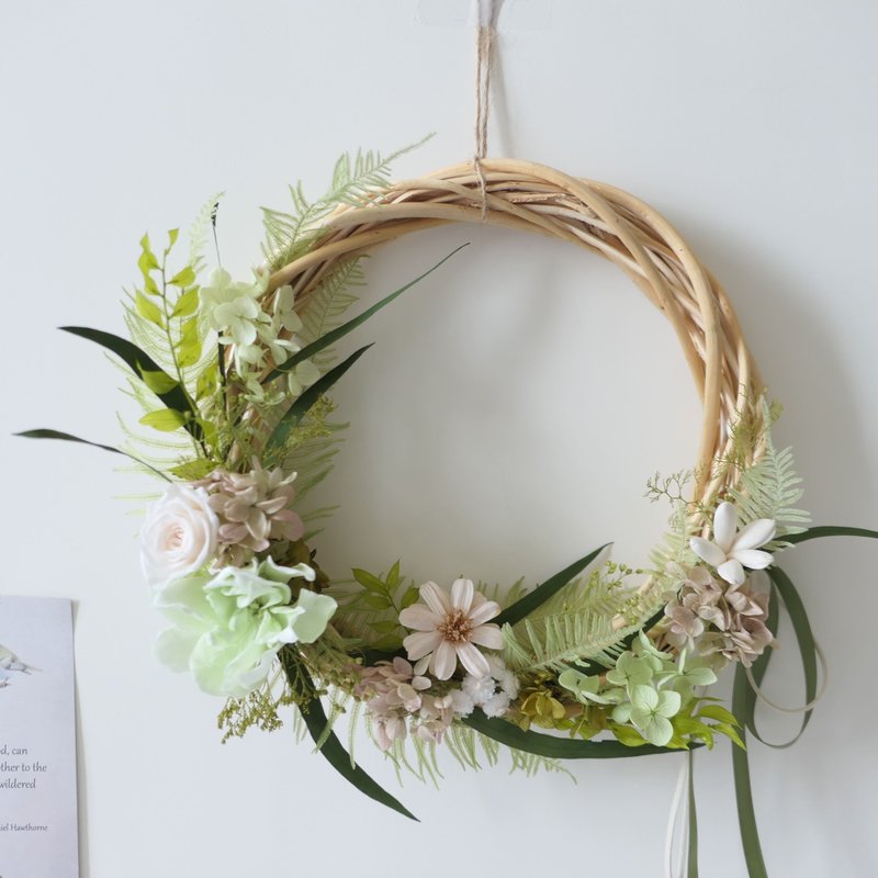 [Cool Summer Fresh Everlasting Wreath] Home Decoration/New Home Gift/Gift Giving - Dried Flowers & Bouquets - Plants & Flowers 