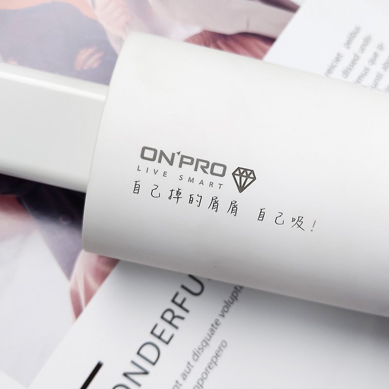 【Customized Gift】ONPRO Handheld Cordless Vacuum Cleaner/USB Rechargeable/Customized Text - เครื่องดูดฝุ่น - พลาสติก ขาว